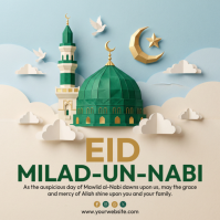 Blue Milad-un-Nabi Celebration Iphosti le-Instagram Template