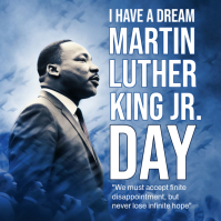 Blue Illustrative Mlk Day Square (1:1) template
