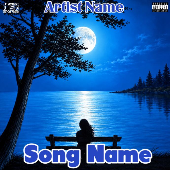 Blue Illustrative Music Album Cover Album Cover Template | PosterMyWall