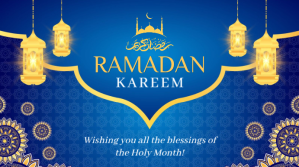 Blue Ramadan Kareem Digital Display Template