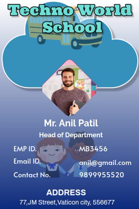 School Staff Introduction Template | PosterMyWall