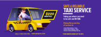 สีน้ำเงิน Taxi Service Portada de Facebook Template
