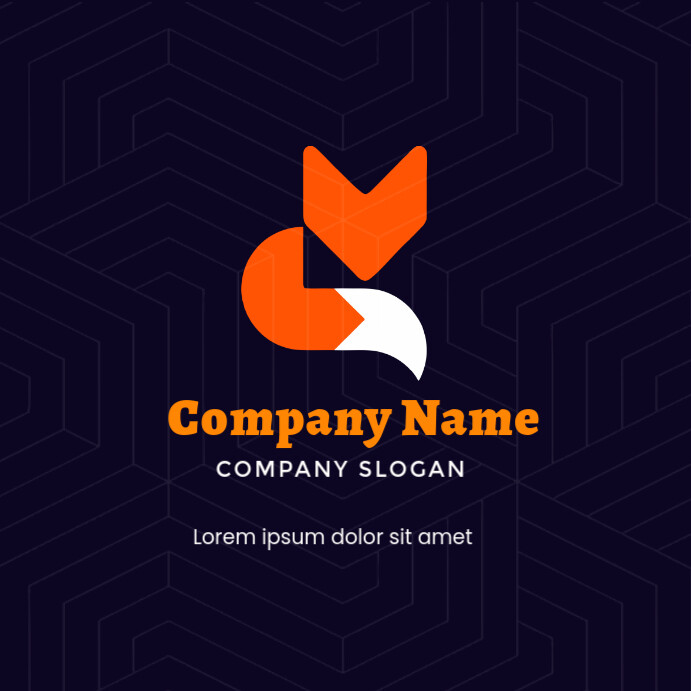 Blue Illustrative Wolf Template Logo Instagram Post | PosterMyWall