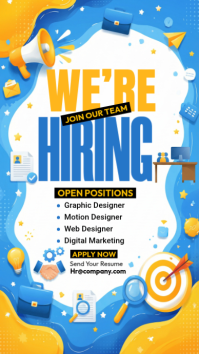 Blue Job Recruitment Instagram Story template