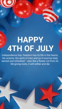 Blue Joyful 4th Of July  Business Card Kartu Bisnis template