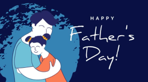 Blue joyful animation Happy Father's Day twit Twitter Plasing template