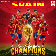 Blue Joyful Argentina World Cup Victory Instagram Story Instagram-bericht template