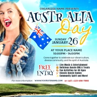 Blue Joyful Australia Day Celebration Instagram Post Instagram-Beitrag template