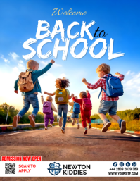 Blue Back to School Flyer Template