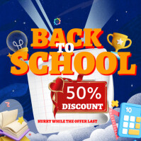 Blue Joyful Back To School  Instagram Post template