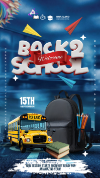 Blue Joyful Back to School Instagram Story template