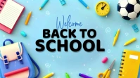 Blue Joyful Back To School Poster  Presentation (16:9) template