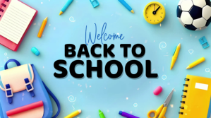 Blue Joyful Back To School Poster  Presentation (16:9) template