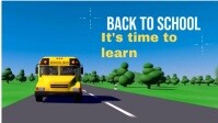 Blue Joyful Back To School  Youtube template