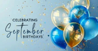 Blue September Birthdays Gambar Bersama Facebook Template