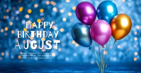 Blue Birthday Celebration Facebook Gedeelde Prent Template