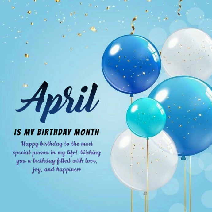 Plantilla de Blue Joyful Birthday Celebration Instagram Post | PosterMyWall
