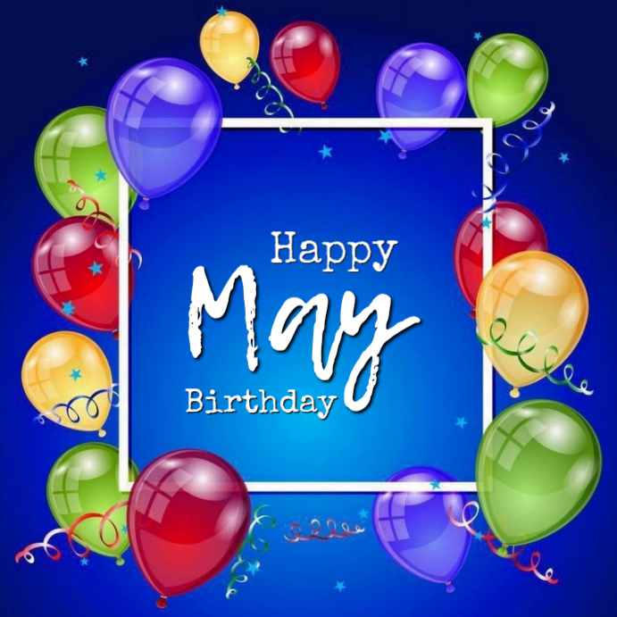 Plantilla de Blue Joyful Birthday Celebration Instagram Post | PosterMyWall