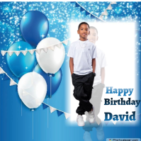 Blue Joyful Birthday Celebration Instagram Post template