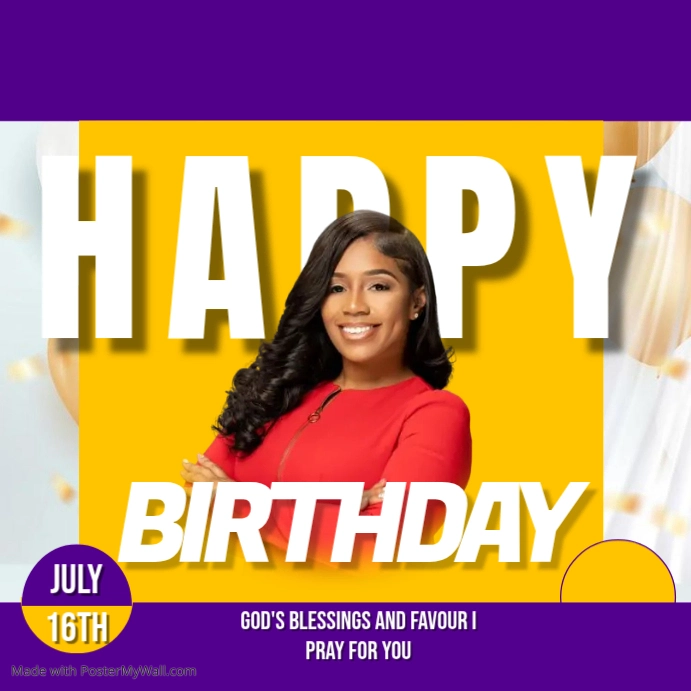 Blue Joyful Birthday Celebration Instagram Post Template | PosterMyWall