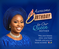 Blue Joyful Birthday Celebration Large Rectangle Umugqa Omkhulu template