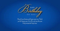 Blue Joyful Birthday  Facebook Event Cover Facebook-evenementomslag template