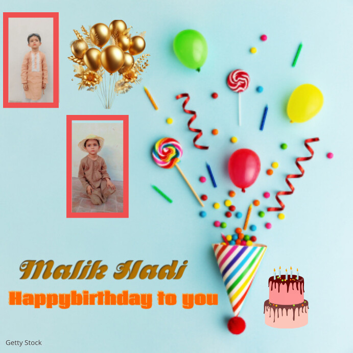 Blue Joyful Birthday Instagram Post Template | PosterMyWall