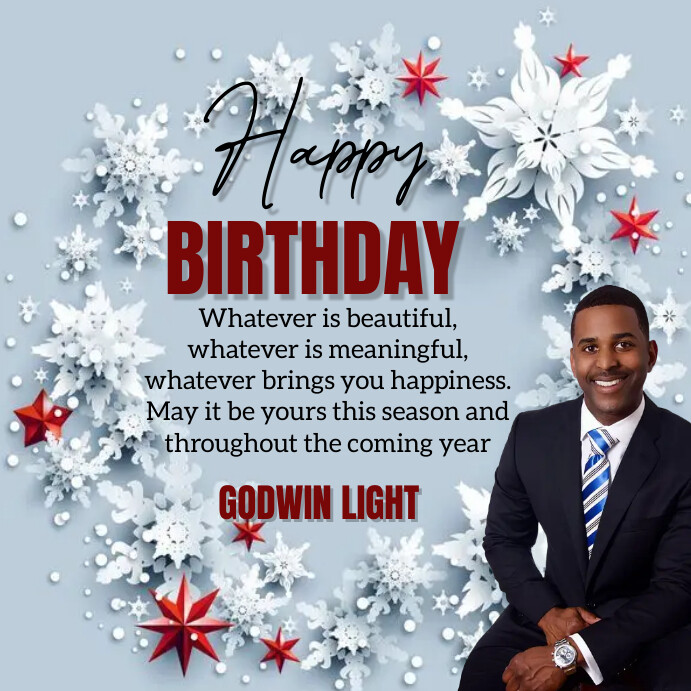 Plantilla de Blue Joyful Birthday Instagram Post | PosterMyWall
