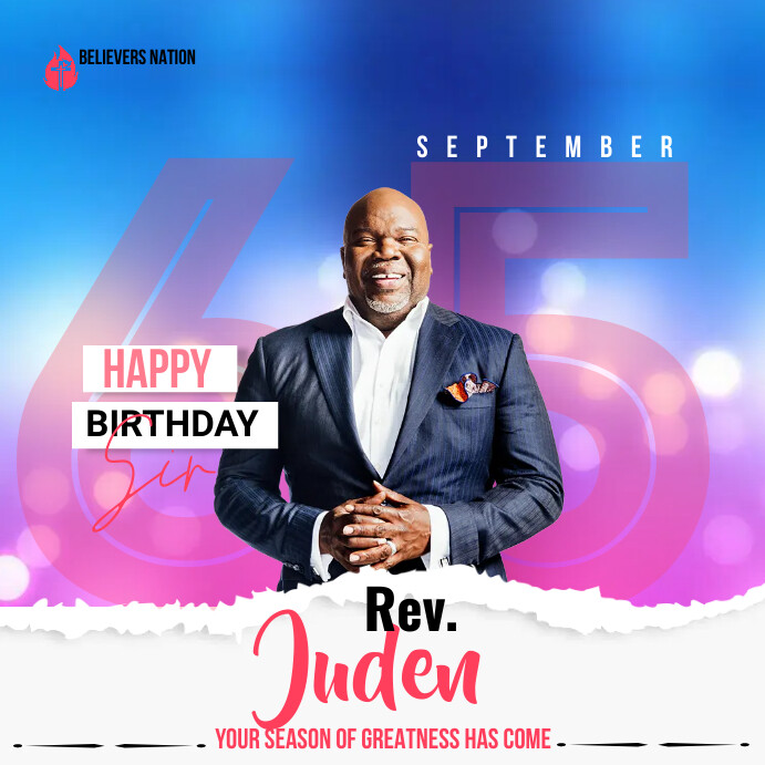 Blue Joyful Birthday Instagram Post Template | PosterMyWall