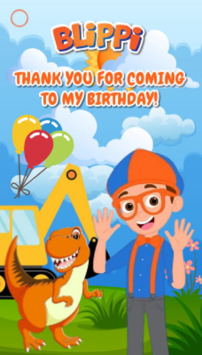 Children's Birthday Thank You Template | PosterMyWall