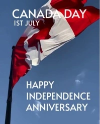 Blue Joyful Canada Day Instagram Portrait template