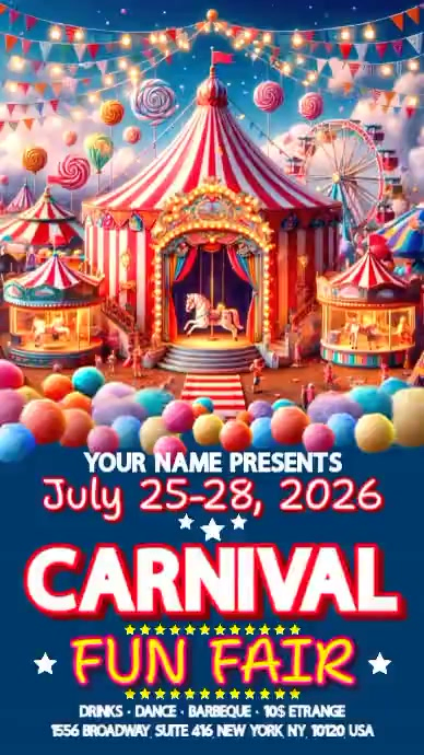 Carnival Fun Fair Template | PosterMyWall