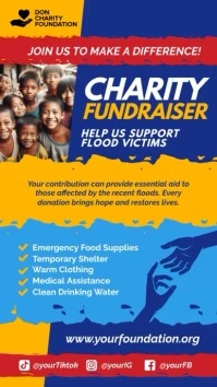 Blue Joyful Charity Fundraiser  Instagram Ree template