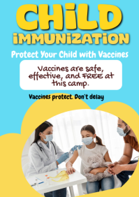 Blue Joyful Child Immunization  A1 template