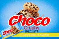 蓝色 Chocolate Biscuits Label Template