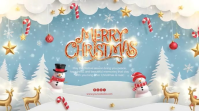 Blue Joyful Christmas Celebration Digital Display (16:9) template