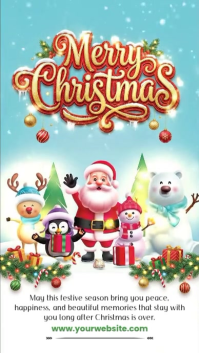 Blue Joyful Christmas Celebration Instagram Story template