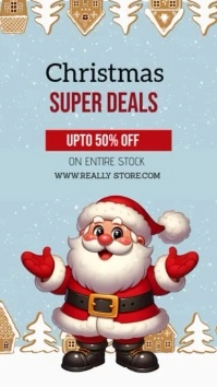 Blue Joyful Christmas Instagram Story Indaba yaku-Instagram template