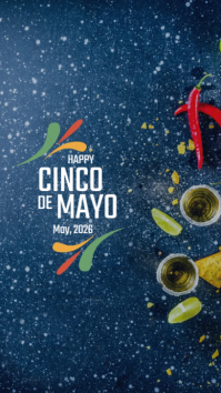 Blauw Cinco de Mayo Celebration Instagram Story Template