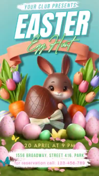 Easter Egg Hunt Digitalt display Template
