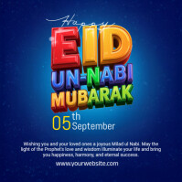 Azul Milad ul Nabi Greeting Instagram Post Template