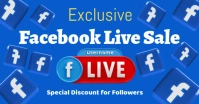 Blue Joyful Facebook Live Sale Facebook Shared Image template