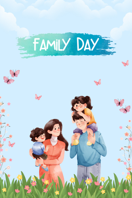 Blue Family Day Posters Template | PosterMyWall