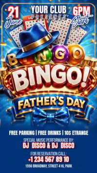 Bleu Father's Day Bingo Event Digital Display Template