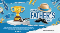 Blue Joyful Father's Day Celebration Digital Display Video template