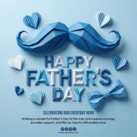 Blue Joyful Father's Day Celebration Instagram Post template