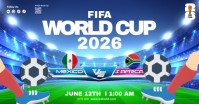 Blue Joyful FIFA World Cup 2026 Facebook Shared Image template