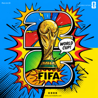 Blue Joyful FIFA World Cup 2026 Square Isikwele (1:1) template