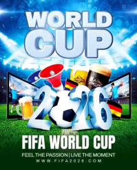 Blue Joyful FIFA World Cup Instagram Portrait Video template
