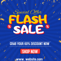 Blue Joyful Flash Sale  Instagram Post template